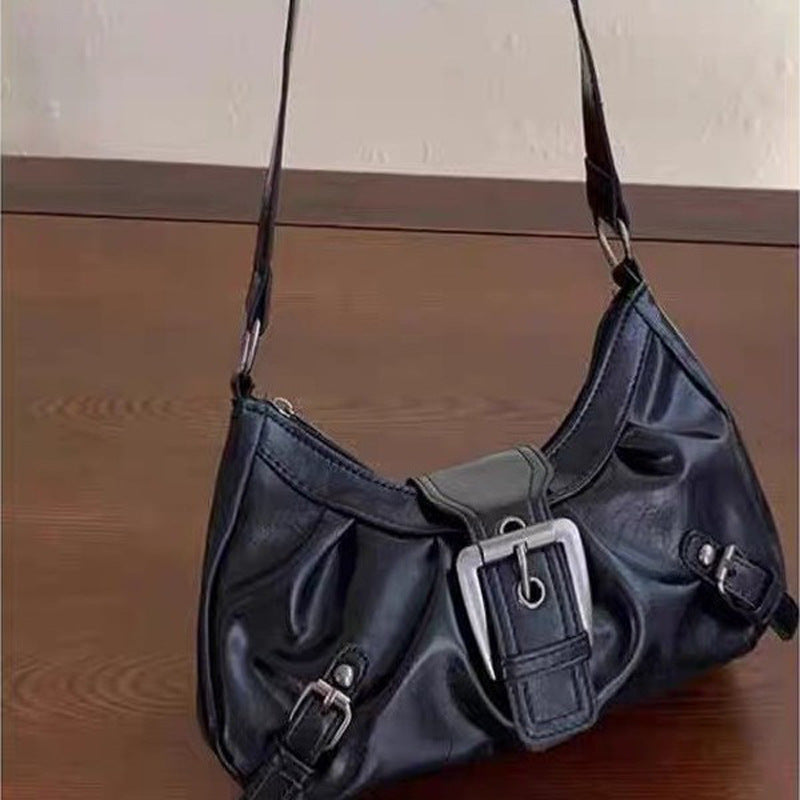 Damen modische Handtasche mit innovativem Faltendesign und schickem Schnallenverschluss Nord Taschen