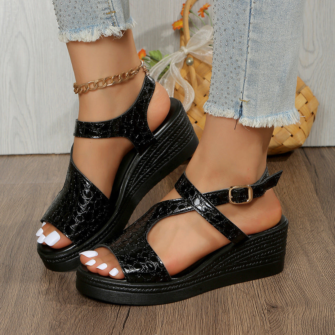 Damen Wedge-Sandaletten mit modernem Riemendesign und bequemer Fußbettung