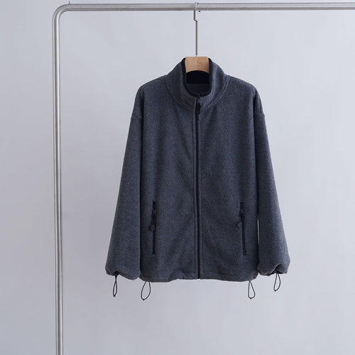 Damen Sportliche Fleecejacke mit hohem Kragen Nord Taschen