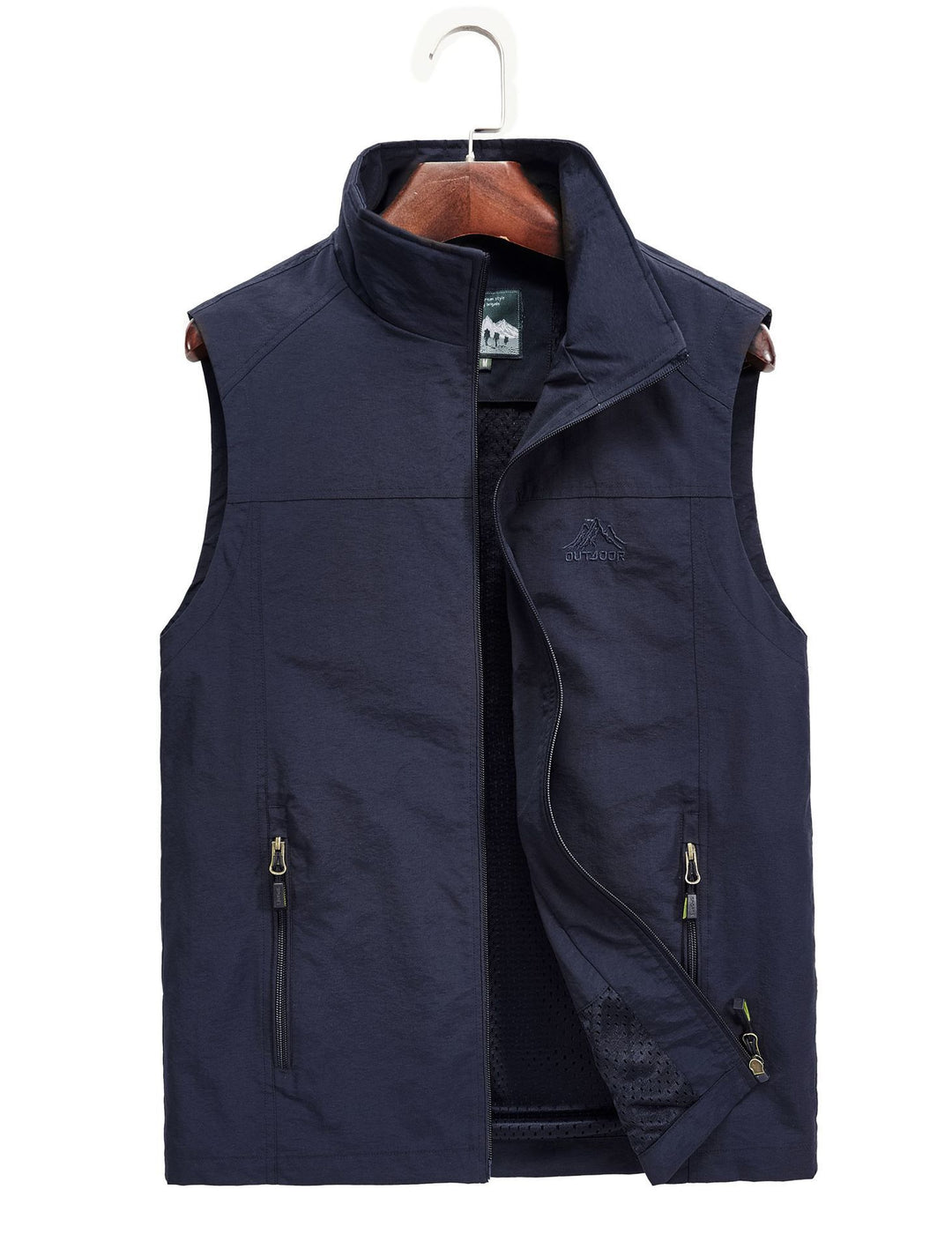 Herren Utility-Outdoorweste mit atmungsaktivem Meshfutter, Reißverschluss‑Taschen und verstellbarem Saum Nord Taschen