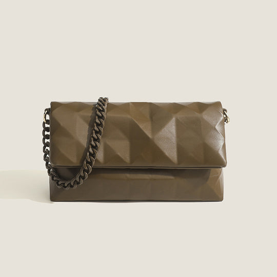 Damen Clutch-Tasche mit elegantem Faltendesign und luxuriösem Kettenriemen Nord Taschen