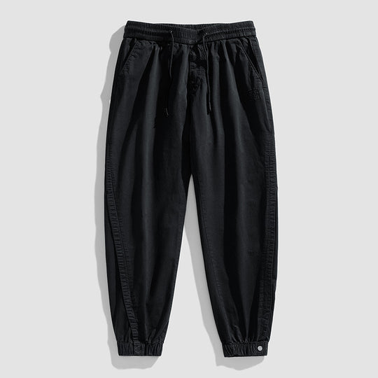 Herren Leichte Baumwoll-Joggerhose mit Elastikbund, Kordelzug und verstellbaren Knöchelbündchen Nord Taschen