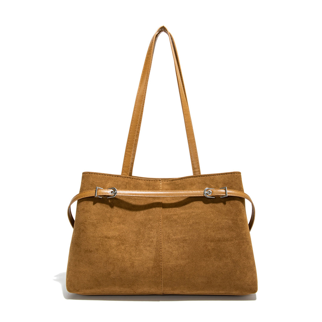 Damen elegante Handtasche mit luxuriösem Wildleder-Look Nord Taschen