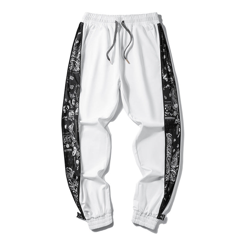 Herren Locker geschnittene Jogginghose mit Bandana-Seiteneinsätzen und elastischem Saum Nord Taschen