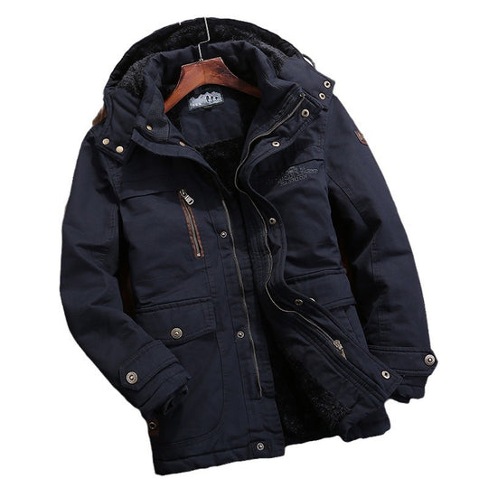 Herren Wetterfeste Fleecejacke mit abnehmbarer Kapuze Nord Taschen
