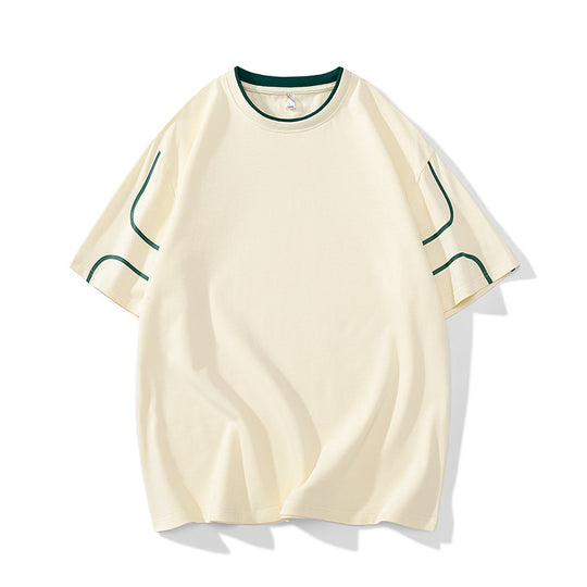 Herren Oversize-T-Shirt aus Baumwollmix mit Kontrastpaspelierung und Dropped-Shoulder Nord Taschen