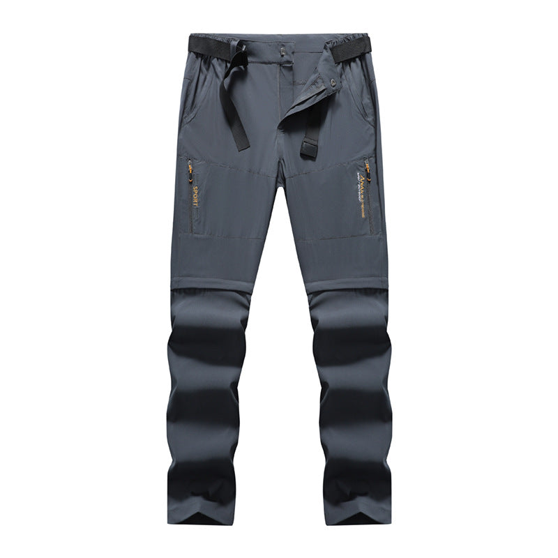 Herren Outdoor-Hose mit vorgeformten Knien, Reißverschlusstaschen und integriertem Gürtel Nord Taschen