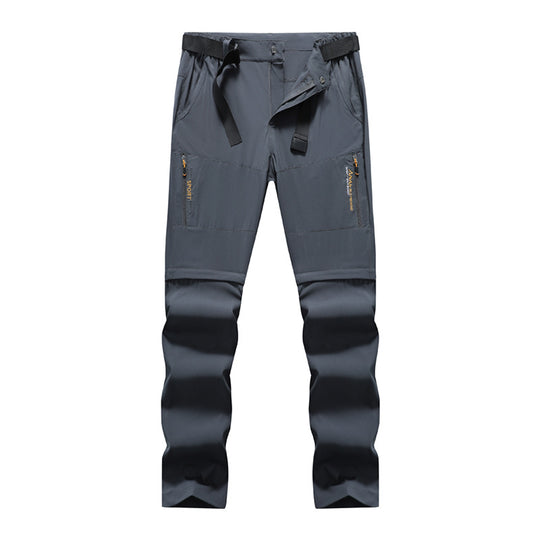 Herren Outdoor-Hose mit vorgeformten Knien, Reißverschlusstaschen und integriertem Gürtel Nord Taschen