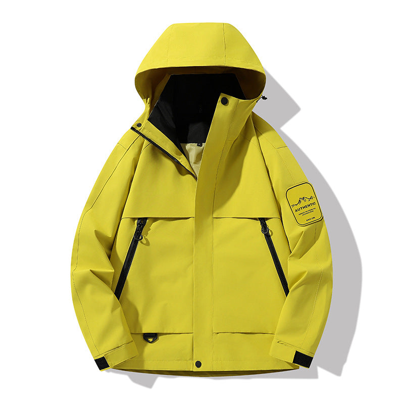 Herren multifunktionale Wasserfeste Softshell-Regenjacke mit abnehmbarer Fleece-Innenjacke Nord Taschen