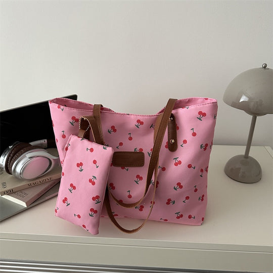 Damen praktische Handtasche mit Kirschmotiv Nord Taschen