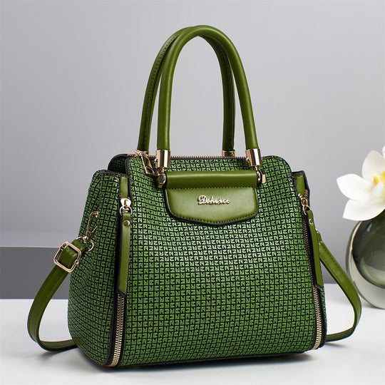 Damen elegante Handtasche mit strukturierter Oberfläche und glanzvollen Akzenten Nord Taschen