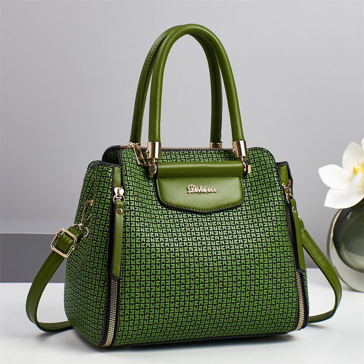 Damen elegante Handtasche mit strukturierter Oberfläche und glanzvollen Akzenten Nord Taschen