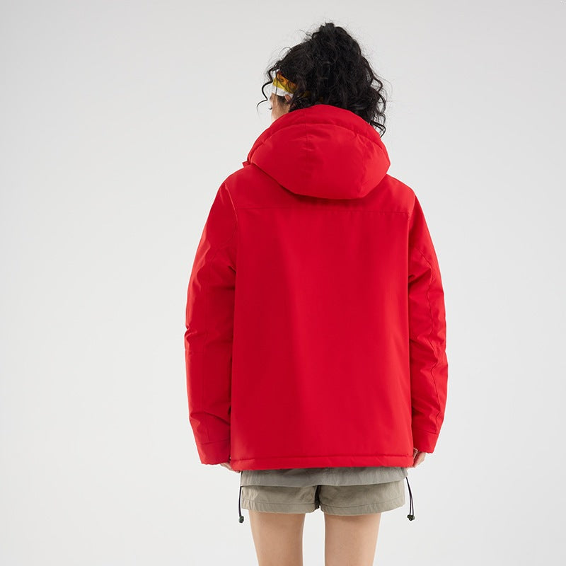 Damen Wattierte Winterjacke mit Kapuze, wasserabweisend und winddicht Nord Taschen