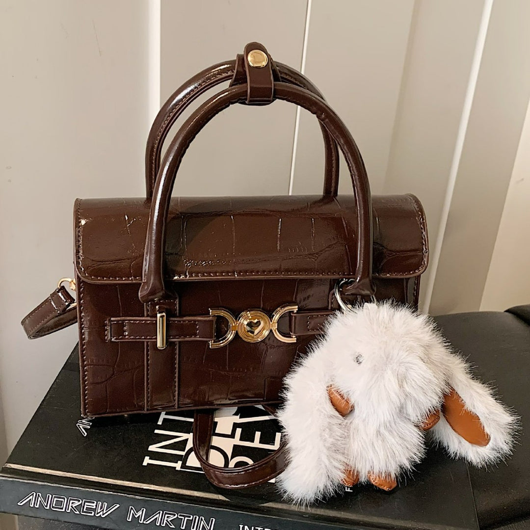 Damen elegante Handtasche mit abnehmbarem Tieranhänger Nord Taschen
