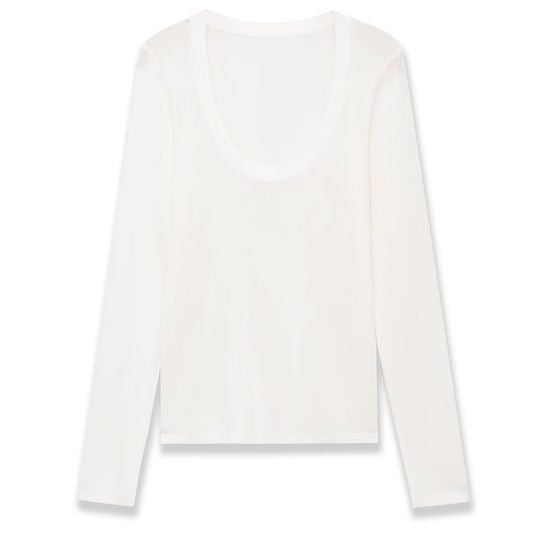 Damen Feinstrick-Pullover mit tiefem U-Ausschnitt und schmaler Silhouette Nord Taschen