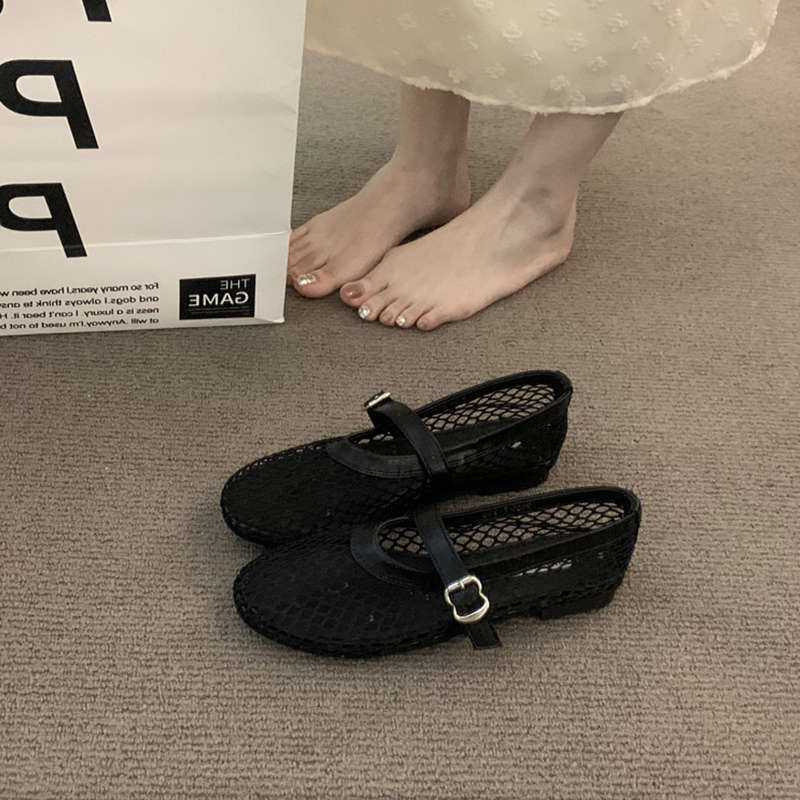 Damen Luftige Mesh-Sandalen mit verstellbarem Riemen und eleganter Schnalle Nord Taschen