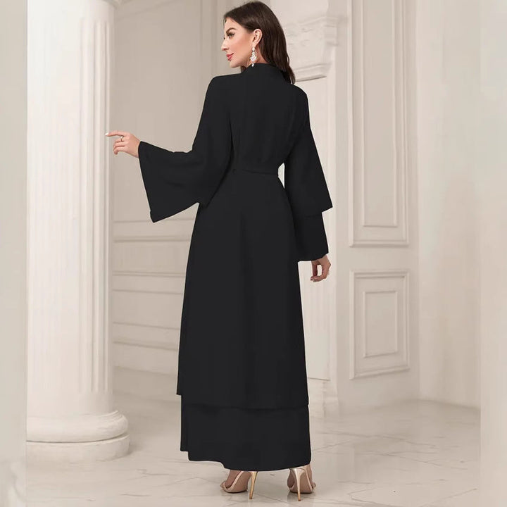 Damen Elegante lange Kimono-Jacke aus fließendem Stoff mit weitem Schnitt