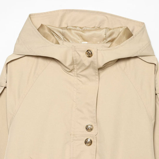 Damen Kurzparka mit Kapuze, Tunnelzug-Taille und Pattentaschen Nord Taschen