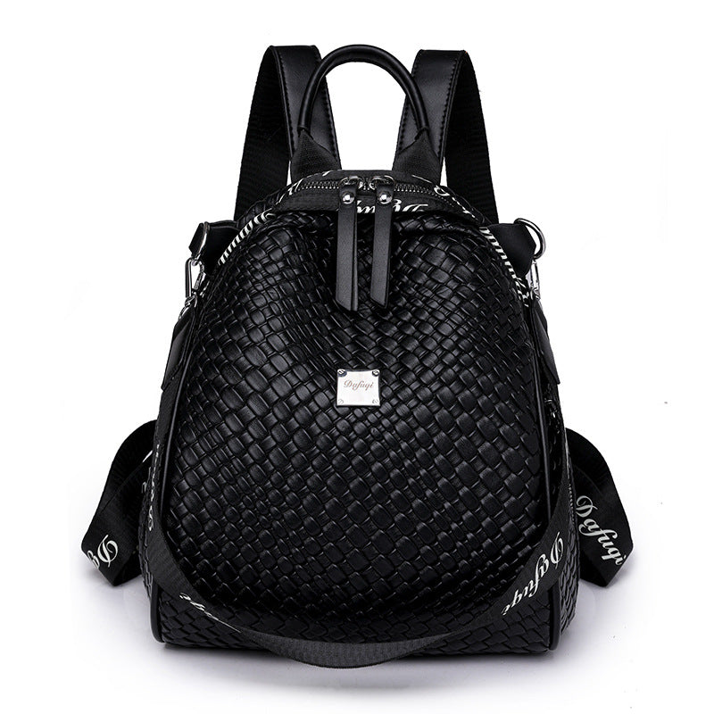 Damen Rucksack im eleganten geflochtenen Design mit verstellbaren Trageriemen Nord Taschen