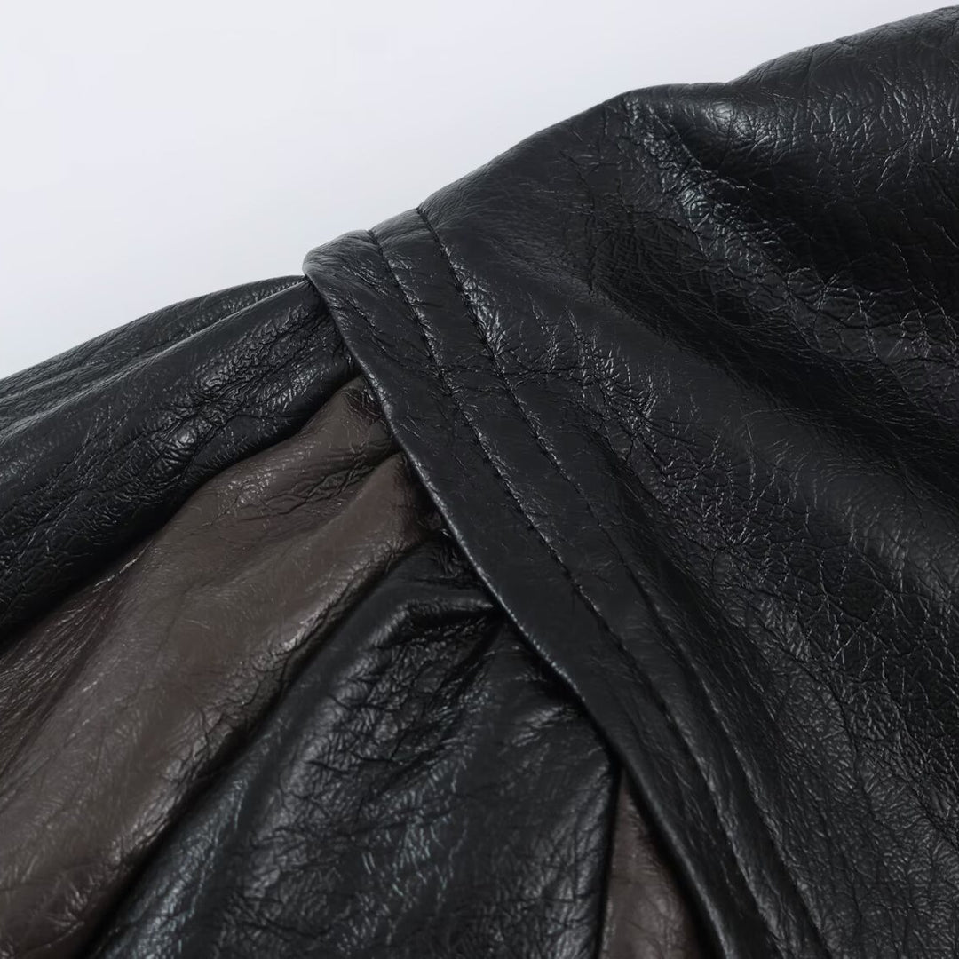 Damen Kurzjacke im Blousonstil mit hochabschließendem Kragen und Bindegürtel Nord Taschen