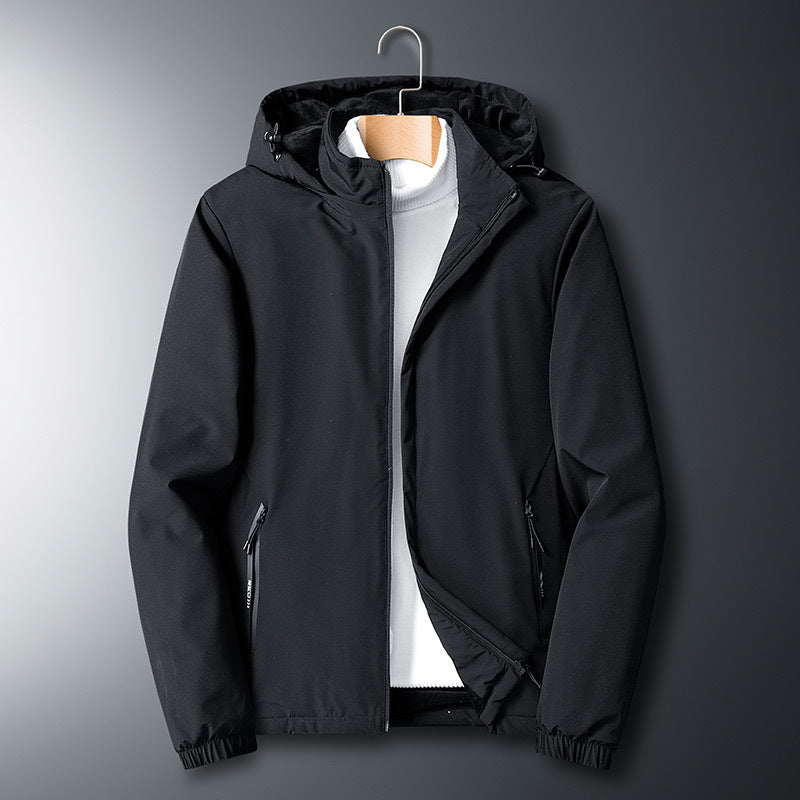 Herren Leichte Softshelljacke mit Kapuze, wind- und wasserabweisend Nord Taschen
