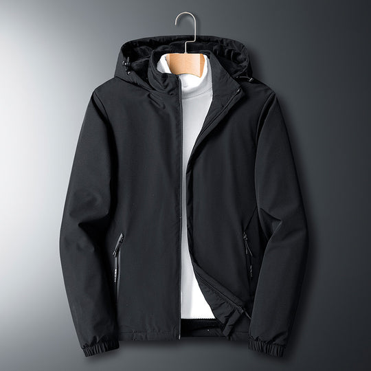 Herren Leichte Softshelljacke mit Kapuze, wind- und wasserabweisend Nord Taschen