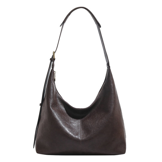 Damen Hobo-Tasche aus edlem Leder mit verstellbarem Schulterriemen Nord Taschen