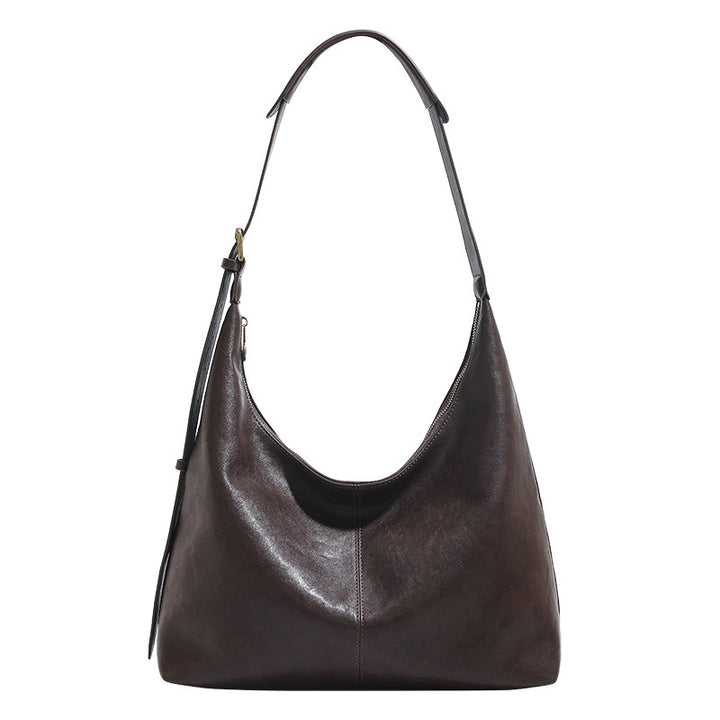 Damen Hobo-Tasche aus edlem Leder mit verstellbarem Schulterriemen Nord Taschen