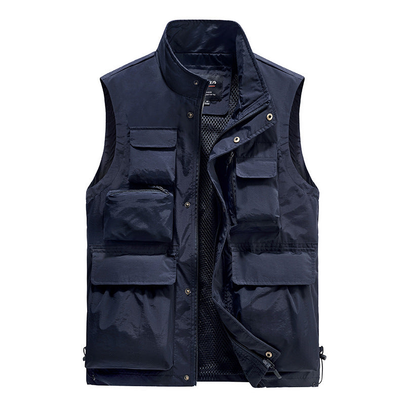 Herren Multifunktionale Utility‑Weste mit Mesh‑Futter und Mehrfach‑Taschen Nord Taschen