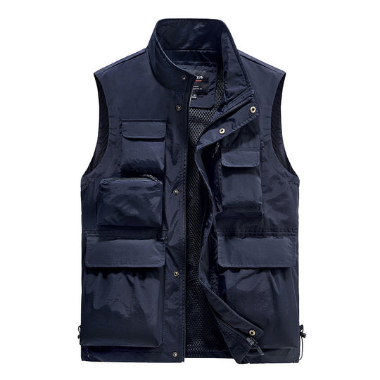 Herren Multifunktionale Utility‑Weste mit Mesh‑Futter und Mehrfach‑Taschen Nord Taschen