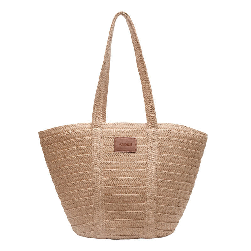 Damen Strandtasche aus gewebtem Naturmaterial mit großzügigem Stauraum Nord Taschen