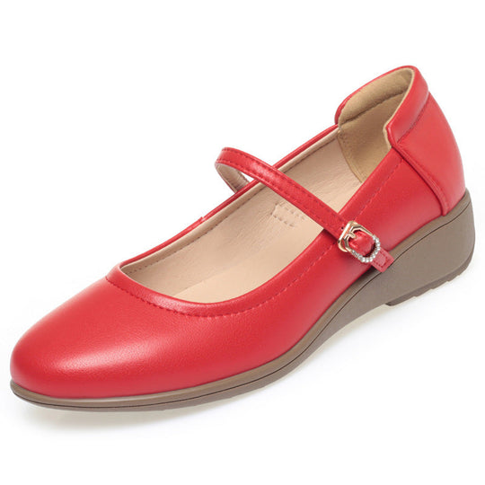 Damen Mary Jane Ballerinas mit komfortabler Sohle und elegantem Riemen