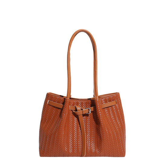 Damen Shopper-Tasche im geflochtenen Design mit stilvollen Akzenten Nord Taschen
