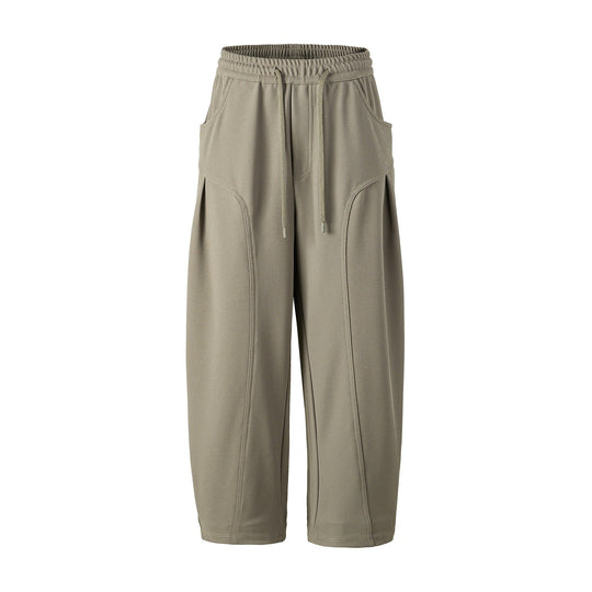 Damen Cropped Jogginghose im Relaxed‑Schnitt mit Kordelzug und Ziernähten Nord Taschen