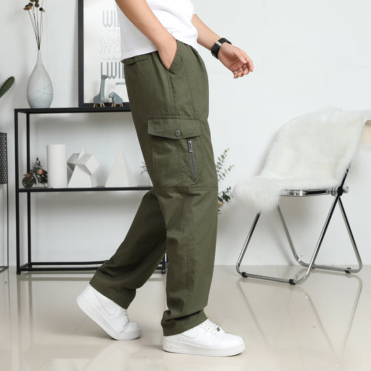 Herren Relaxed-Fit Cargohose im Utility-Design mit Kniepaneelen & Klappentaschen Nord Taschen