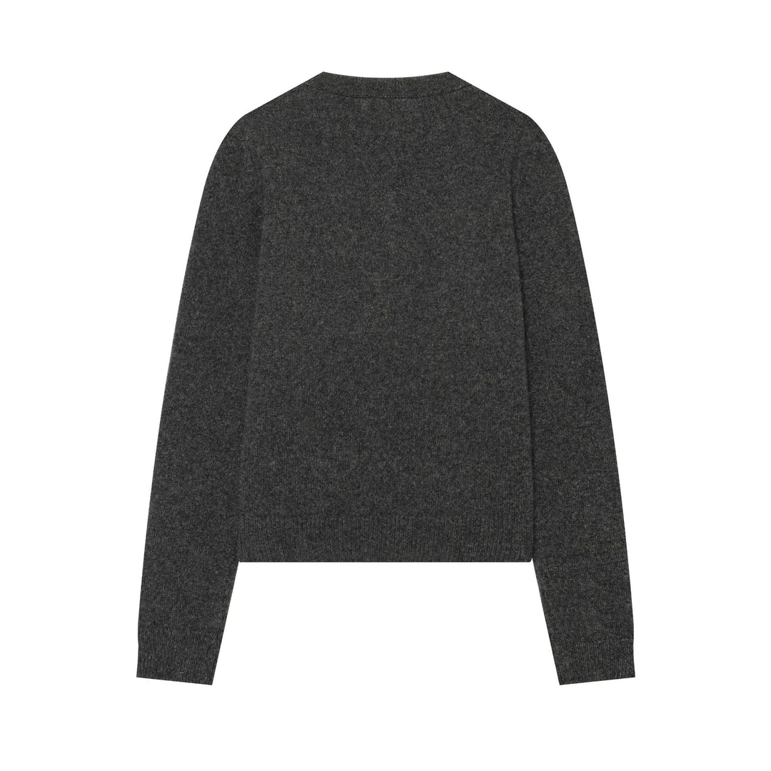 Damen Feinstrick-Cardigan im Cropped-Schnitt mit Rundhalsausschnitt und Holzknopfleiste Nord Taschen