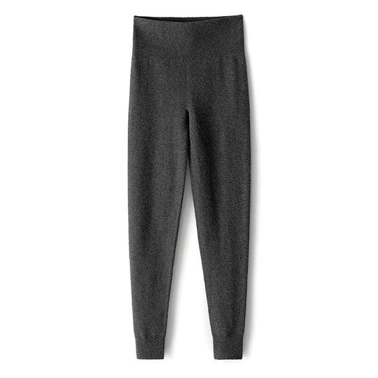 Damen Thermo-Feinstrick-Leggings mit hoher Taille und geripptem Knöchelabschluss Nord Taschen