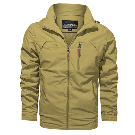 Herren Leichter Softshell-Windblouson mit Brust-Zipper und hochschließendem Kragen Nord Taschen