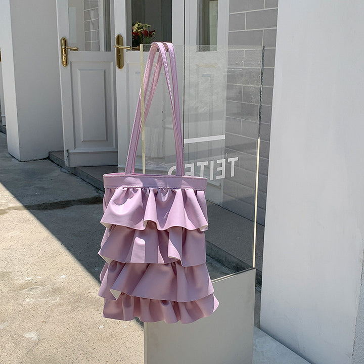 Damen Tragetasche mit voluminösem Rüschendesign Nord Taschen