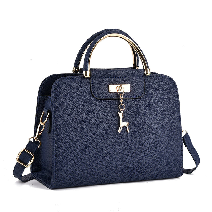 Damen elegante Handtasche mit strukturiertem Außenmaterial und abnehmbarem Schulterriemen Nord Taschen