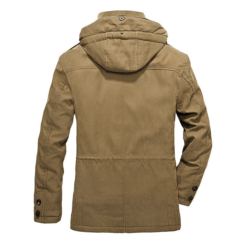 Herren Gefütterter Canvas-Fieldparka mit Sherpa-Innenfutter und Kapuzenkragen Nord Taschen