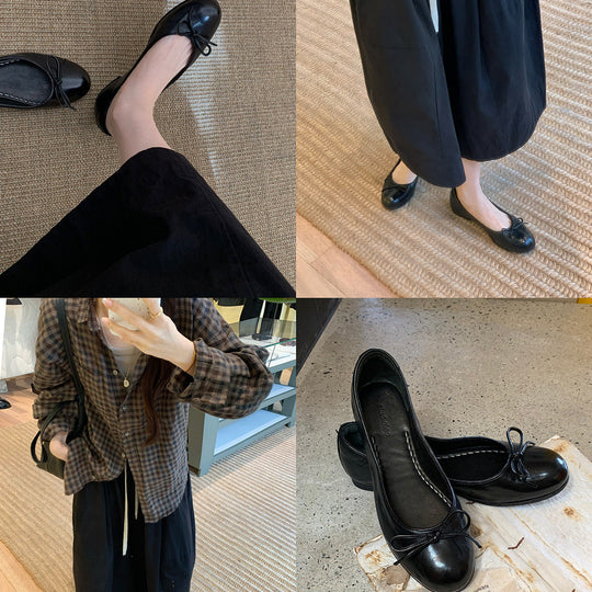 Damen Ballerinas mit zartem Schleifen-Detail und komfortablem Fußbett - Arvani