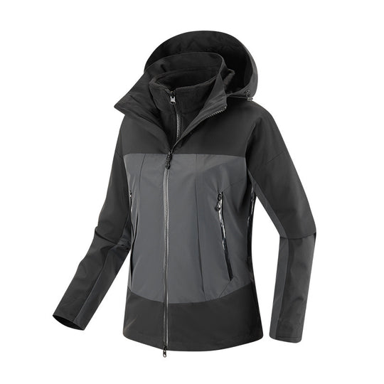 Damen Wetterfeste Urban-Trekkingjacke mit Thermo-Fleece-Inlay und verschweißten Reißverschlüssen Nord Taschen
