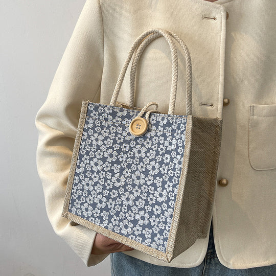 Damen Tragetasche mit floraler Struktur und strapazierfähigen Handgriffen Nord Taschen