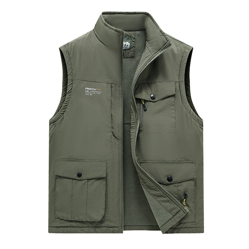 Herren Leichte Outdoor-Weste mit hochschließendem Kragen und praktischen Taschen Nord Taschen