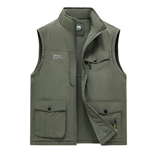 Herren Leichte Outdoor-Weste mit hochschließendem Kragen und praktischen Taschen Nord Taschen