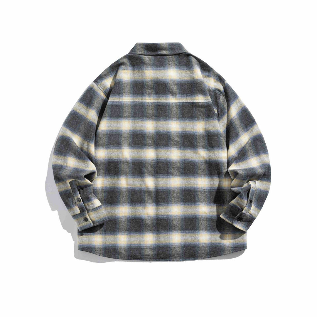 Herren Karierte Flanell-Overshirt mit Brusttasche Nord Taschen