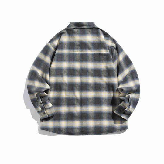 Herren Karierte Flanell-Overshirt mit Brusttasche Nord Taschen
