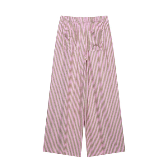 Damen Hochtaillierte Culotte-Hose mit weitem Bein, Tunnelzug und vorderem Schlitz Nord Taschen