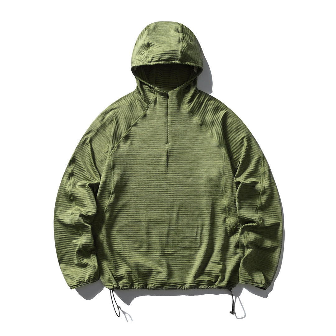 Herren Leichter Half‑Zip Kapuzenpullover aus technischem Funktionsmaterial Nord Taschen